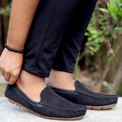 Unique Premium Quality Black Plane Loafer shoes Code: 1060