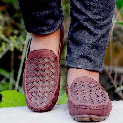 Unique Premium Quality Chocolate Binai Sweet leather Loafer shoes Code: 1087