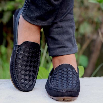 Unique Premium Quality Black Binai Sweet Leather Loafer shoes Code: 1088