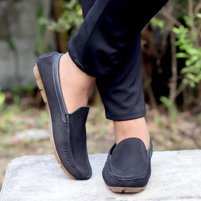 Unique Premium Quality Black Plane Loafer shoes Code: 1060